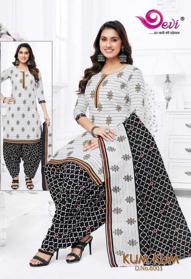 Devi Kum Kum Patiyala 6 Regular Wear Wholesale Readymade Cotton Dress
